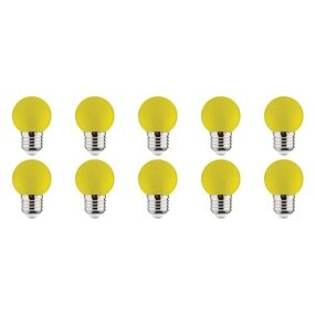 10x LED Lamp E27 Kozolux Romba Geel 1W 10x LED Lamp E27 Kozolux Romba Geel 1W