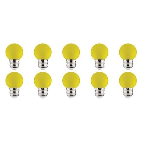10x LED Lamp E27 Kozolux Romba Geel 1W 10x LED Lamp E27 Kozolux Romba Geel 1W