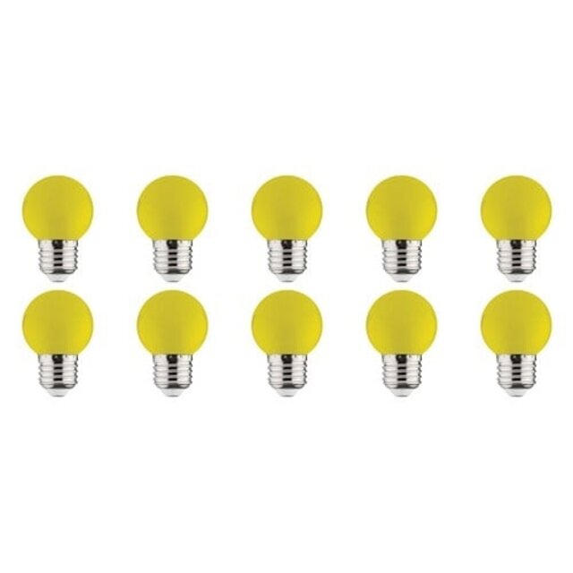 10x LED Lamp E27 Kozolux Romba Geel 1W Lichtbronnen