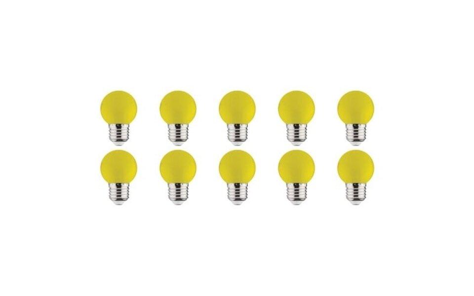 HLW LED 10x LED Lamp E27 Kozolux Romba Yellow 1W