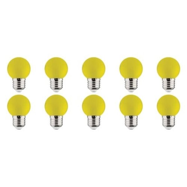 HLW LED 10x LED Lamp E27 Kozolux Romba Geel 1W HLW LED 10x LED Lamp E27 Kozolux Romba Geel 1W
