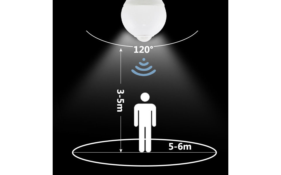 HLW LED LED Lamp Motion Sensor Brinton Linido 9W 3000K
