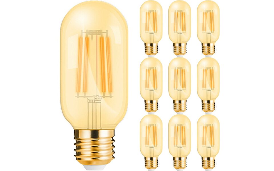 HLW LED 10x LED Lamp E27 Tube Filament Brinton 4W T45 HLW LED 10x LED Lamp E27 Tube Filament Brinton 4W T45
