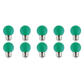 10x LED Lamp E27 Kozolux Romba Groen 1W 10x LED Lamp E27 Kozolux Romba Groen 1W