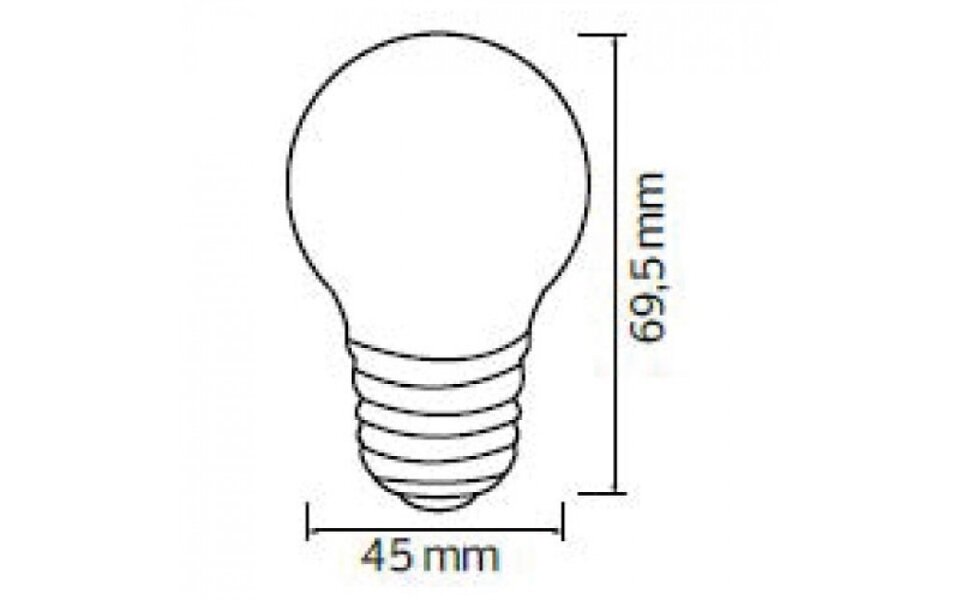 HLW LED LED Lamp E27 Kozolux Romba Wit 1W