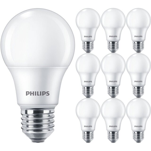 PHILIPS CorePro LEDbulb E27 Peer Mat 10 Pack 8W 3000K Lichtbronnen PHILIPS CorePro LEDbulb E27 Peer Mat 10 Pack 8W 3000K Lichtbronnen