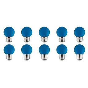10x LED Lamp E27 Kozolux Romba Blauw 1W 10x LED Lamp E27 Kozolux Romba Blauw 1W