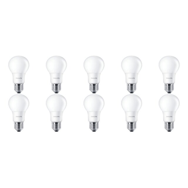 PHILIPS LEDbulb A60 E27 10 Pack 8W 2700K Lichtbronnen