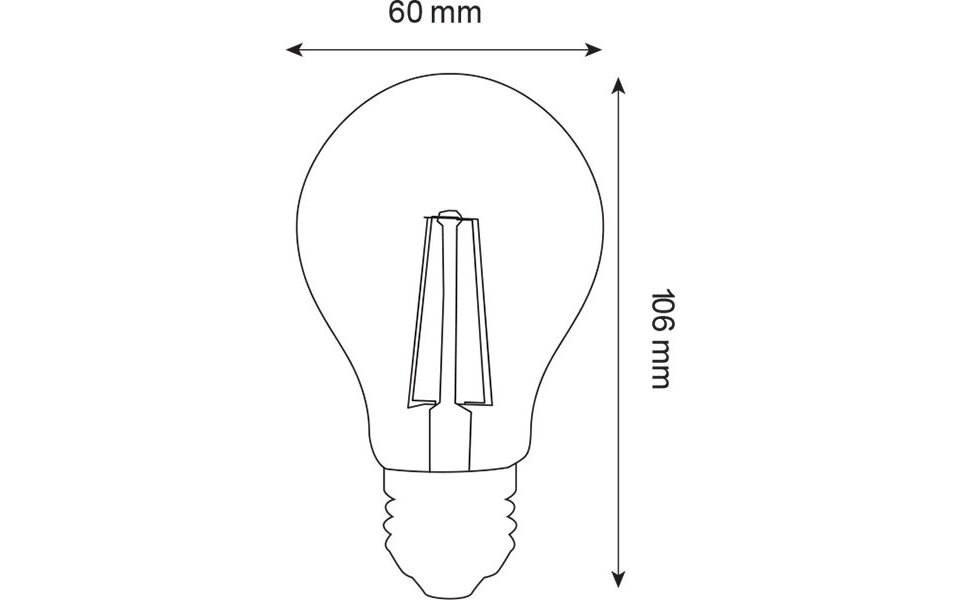 HLW LED LED Lamp Filament E27 6W Natural White 4200K