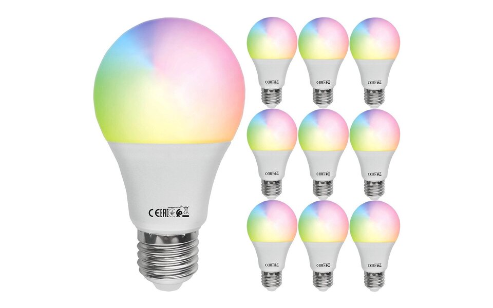 HLW LED 10x LED Bulb E27 Kozolux Smart LED 9W RGB+CCT Dimmable