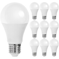LED Bulb 10 Pack E27 12W Warm White 3000K