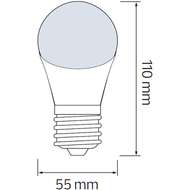 Blauwe LED lamp met E27 fitting 3 watt warm wit licht 3000K en 38 lumen