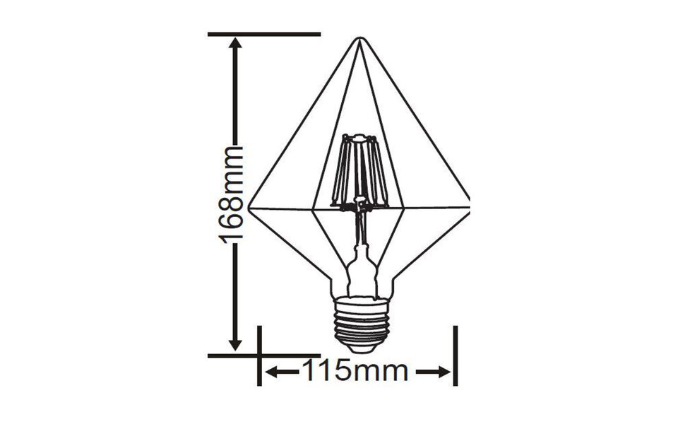 HLW LED LED Bulb Filament Trion Globin E27 6W 3000K Smoke Color
