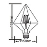 HLW LED LED Bulb Filament Trion Globin E27 6W 3000K Smoke Color