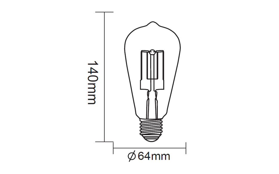 HLW LED LED Lamp Aigi Glow Star E27 4W 1800K Amber HLW LED LED Lamp Aigi Glow Star E27 4W 1800K Amber