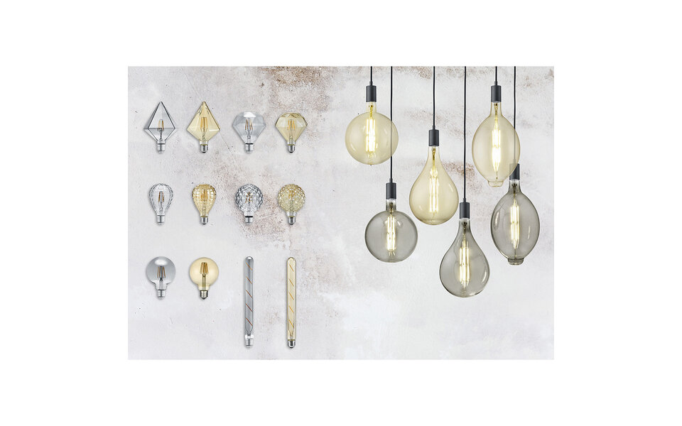 HLW LED LED Lamp Filament Trion Topus E27 4W 2700K Aluminium Amber