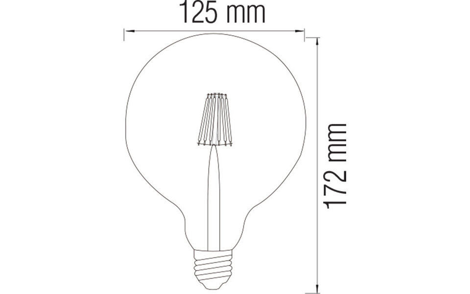 HLW LED LED Lamp Filament Trion Kalon E27 6W 2700K Aluminium Amber