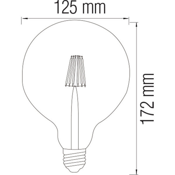 HLW LED LED Lamp Filament Trion Kalon E27 6W 2700K Aluminium Amber HLW LED LED Lamp Filament Trion Kalon E27 6W 2700K Aluminium Amber