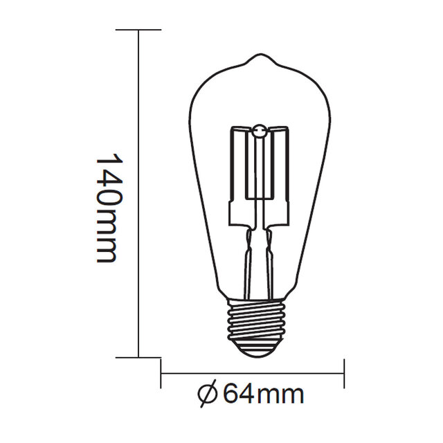 witte peervormige LED-lamp met E27 fitting 6W warm wit licht 2700K 700 lumen