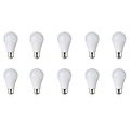 LED Lamp 10 Pack E27 Fitting 8W Helder/Koud Wit 6500K