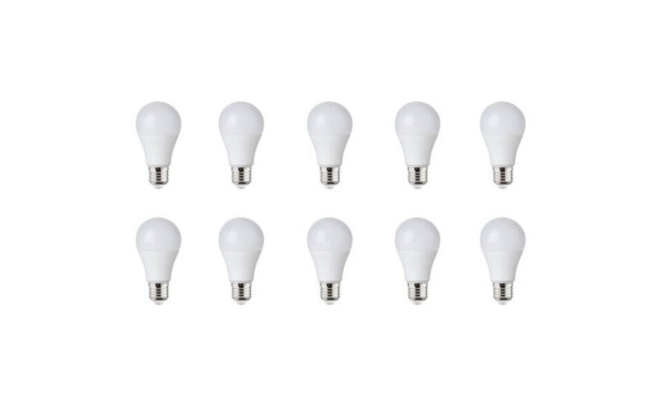 HLW LED LED Lamp 10 Pack E27 Fitting 8W Helder/Koud Wit 6500K