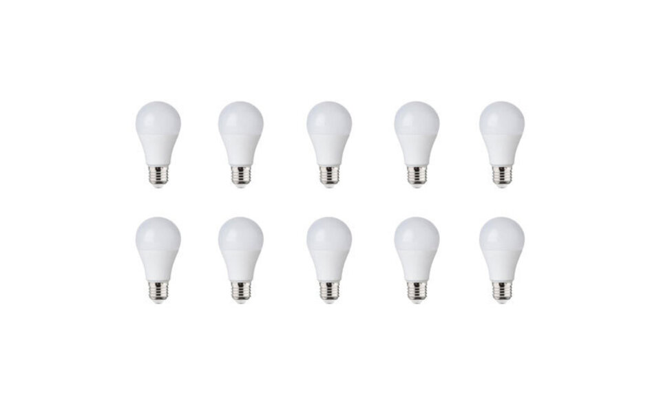 HLW LED LED Bulb 10 Pack E27 Fitting 12W Bright/Cool White 6500K