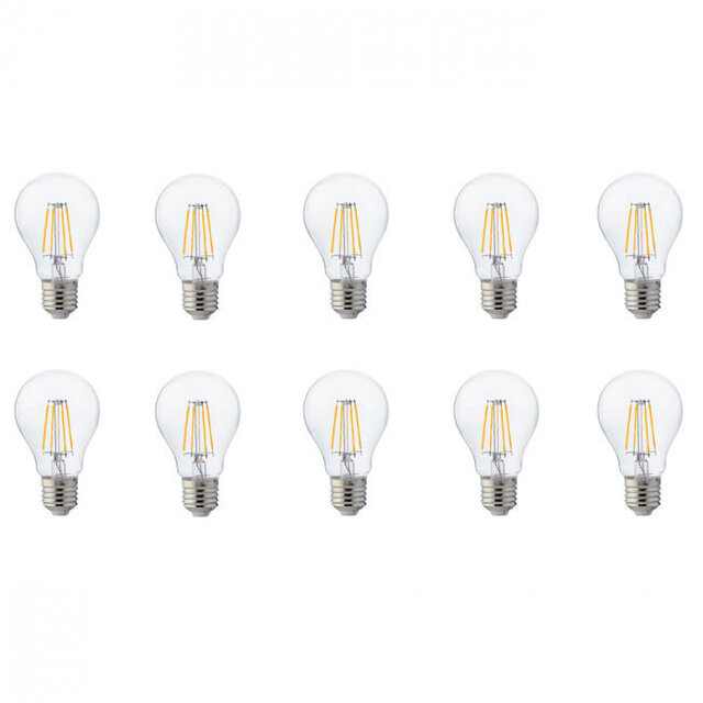 LED Lamp 10 Pack E27 Fitting 15W Warm Wit 3000K Lichtbronnen