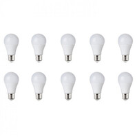 LED Bulb 10 Pack E27 Fitting 10W Warm White 3000K