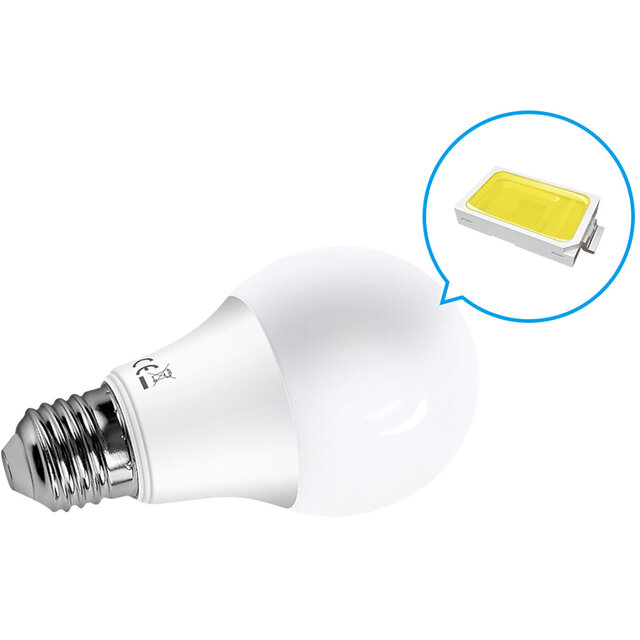 HLW LED LED Lamp E27 Fitting 12W Helder/Koud Wit 6500K
