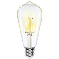 LED Lamp Filament Rustiek Ster E27 Fitting 6W Warm Wit 2200K