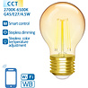 Witte LED lamp met E27 fitting, 4.5W vermogen en instelbare lichtkleur van 2700K tot 6500K