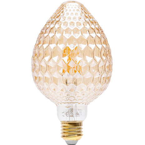 LED Lamp Trion Lamba Set 2 Stuks E27 4W Warm Wit 3000K Amber Glas LED Lamp Trion Lamba Set 2 Stuks E27 4W Warm Wit 3000K Amber Glas