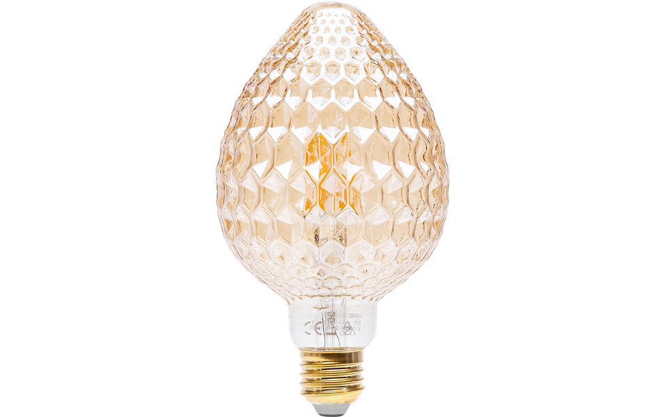 HLW LED LED Lamp Trion Lamba Set 2 Stuks E27 4W Warm Wit 3000K Amber Glas