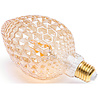 Set van 2 amberkleurige LED lampen met E27 fitting, 4W vermogen en warm wit licht van 1800K
