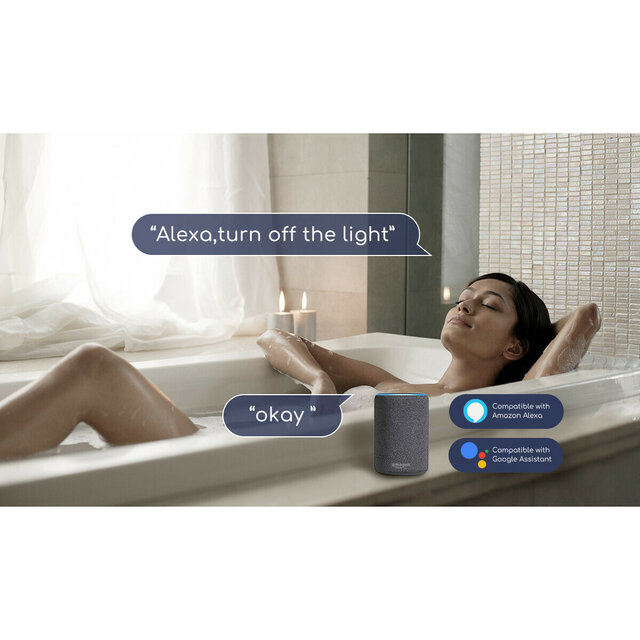 HLW LED LED Lamp Smart LED Aigi Rixona Bulb G80 6W RGB Wifi Transparant