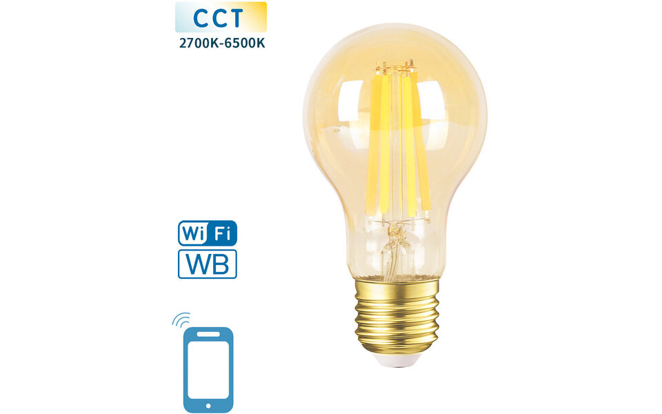 HLW LED LED Lamp Smart LED Aigi Rixona Bulb G125 6W RGB Wifi Transparant