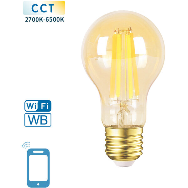 HLW LED LED Lamp Smart LED Aigi Rixona Bulb G125 6W RGB Wifi Transparant HLW LED LED Lamp Smart LED Aigi Rixona Bulb G125 6W RGB Wifi Transparant