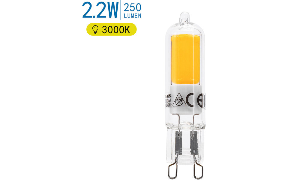 HLW LED Krachtige LED Lamp G9 - 2.2W Warm Wit 3000K, Vervangt 25W