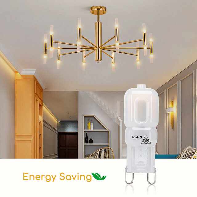 HLW LED Aigi LED Bulb 10 Pack - G9 Fitting Warm White 3000K | Replaces 18W