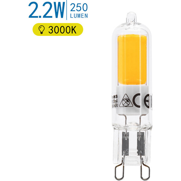 HLW LED LED Lamp 10 Pack - Aigi - G9 Fitting - 2.2W - Warm Wit 3000K | Vervangt 25W HLW LED LED Lamp 10 Pack - Aigi - G9 Fitting - 2.2W - Warm Wit 3000K | Vervangt 25W