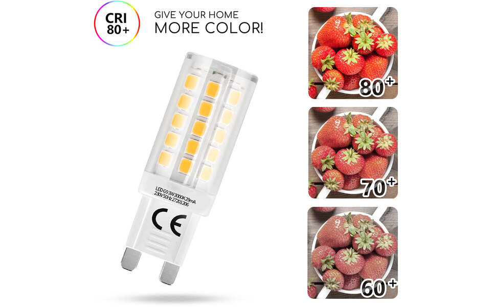 HLW LED Aigi LED Bulb G9 Fitting - 3W Warm White 3000K | Replaces 32W