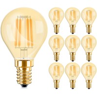 Voordeelpak 10x LED Lamp E14 Kogel Filament - Amber