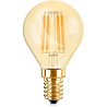 Tien amberkleurige E14 LED kogel filament lampen 4W 2200K warm licht 360 lumen voordeelpak