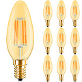 Brinton Voordeelpak 10x E14 LED Lamp Filament Amber 4W - Zeer Warm Wit Brinton Voordeelpak 10x E14 LED Lamp Filament Amber 4W - Zeer Warm Wit
