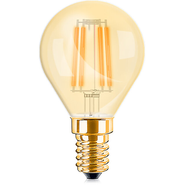 LED Lamp E14 Kogel Filament Amber - 4W 360lm Lichtbronnen