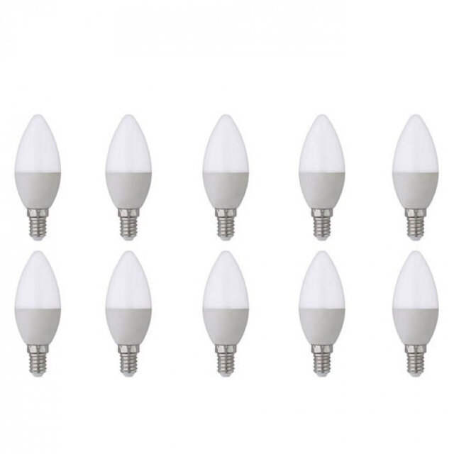 LED Lamp 10 Pack - E14 Fitting - 6W Koud Wit Lichtbronnen