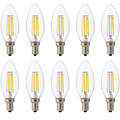 LED Lamp 10-Pack E14 - Dimbare Filament Kaarslamp Warm Wit 2700K