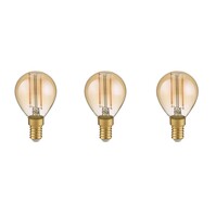 LED Bulb E14 Filament - Set of 3 - Warm White Amber
