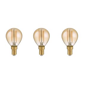 LED Lamp E14 Filament - Set van 3 - Warm Wit Amber