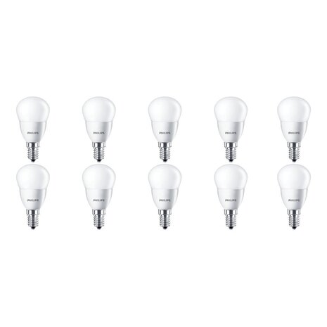 PHILIPS LED Lamp 10 Pack - E14 Fitting, Warm Wit 2700K, 5.5W PHILIPS LED Lamp 10 Pack - E14 Fitting, Warm Wit 2700K, 5.5W
